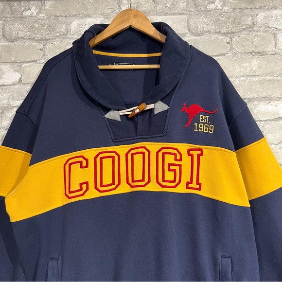 Coogi Sweatshirt Mens 3X Spellout Varsity Style Pullover Wood Toggle Closure - Picture 2 of 14